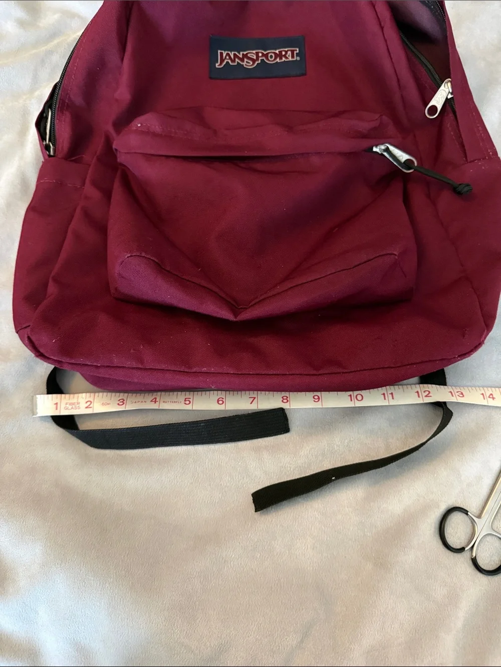 Jansport Burgundy Classic Backpack with Front Pocket